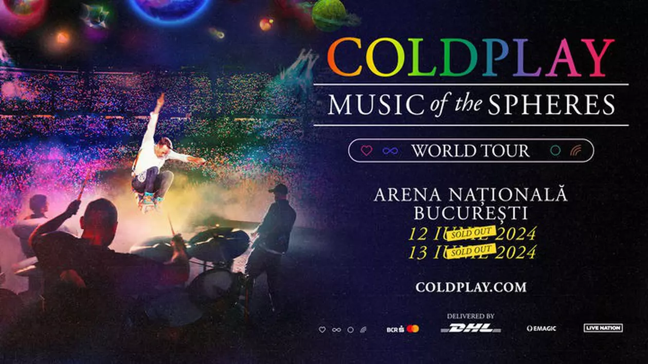 Afiș concert Coldplay la București