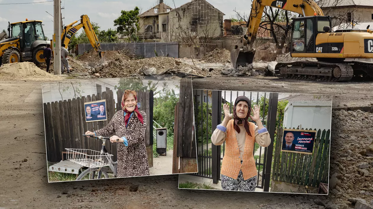 REPORTAJ. La nouă luni de la exploziile din Crevedia, oamenii acceptă posterul primarului pe poartă și oferta de despăgubiri a patronilor stației GPL: „Nu e de-ajuns, dar ce să facem?”