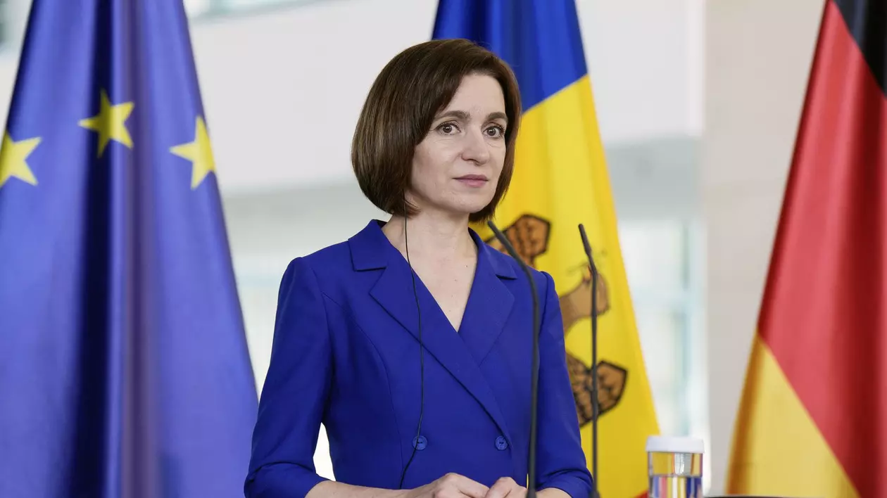 Maia Sandu într-o conferință de presă la Berlin Foto: Profimedia