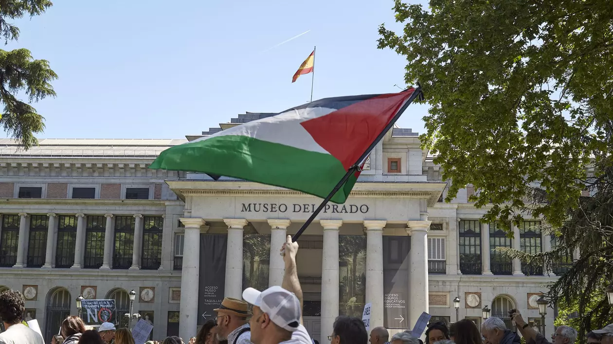 Manifestanți spanioli propalestinieni Foto: Hepta