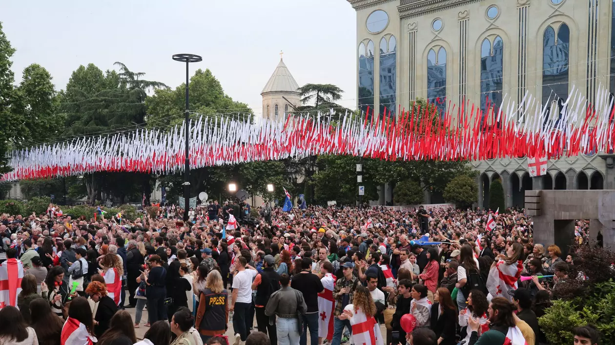 Manifestanți împotriva „legii ruse” Foto: Profimedia
