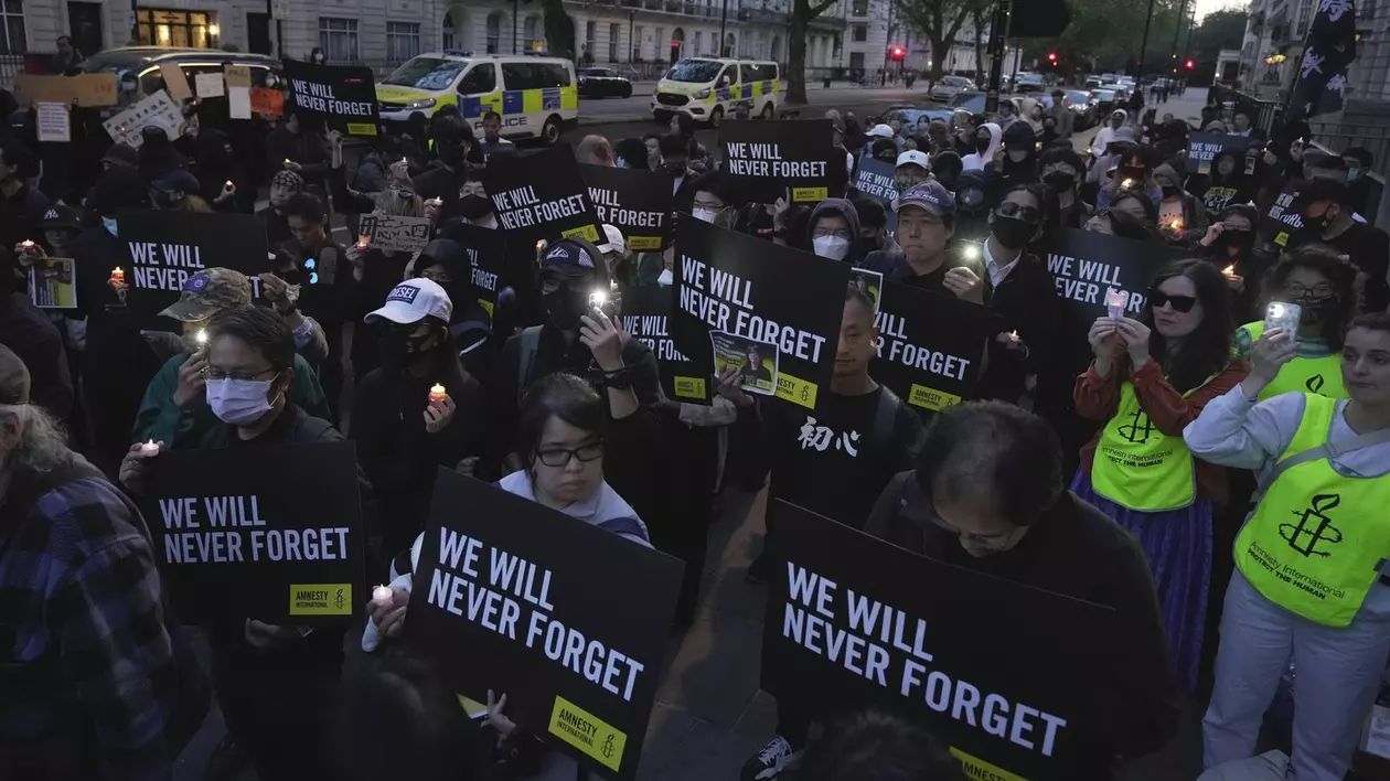 Londra, 4 iunie 2023: protest față de masacrul din Piața Tiananmen Foto: Profimedia