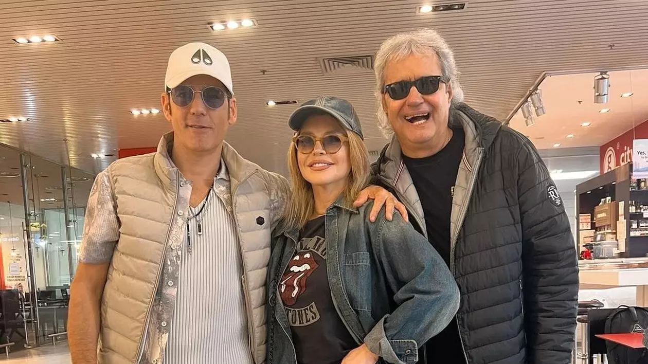 Cum s-a pozat în aeroport Ștefan Bănică jr alături de Loredana Groza și Cristi Minculescu. Ținutele lor au atras atenția