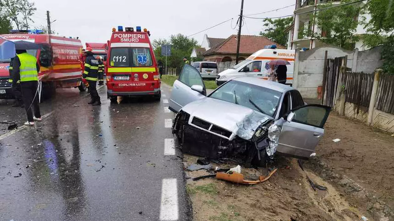 Accident grav la Sadova, Dolj. O persoană a murit și alte cinci au fost rănite în urma coliziunii dintre două mașini
