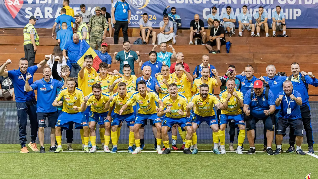 Naționala de minifotbal a României a învins Bosnia și s-a calificat în semifinalele Campionatului European