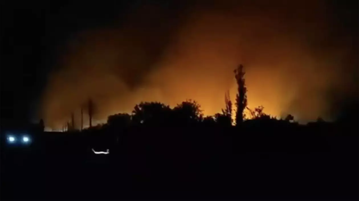 Incendiu la Vitino, Crimeea Foto: Profimedia