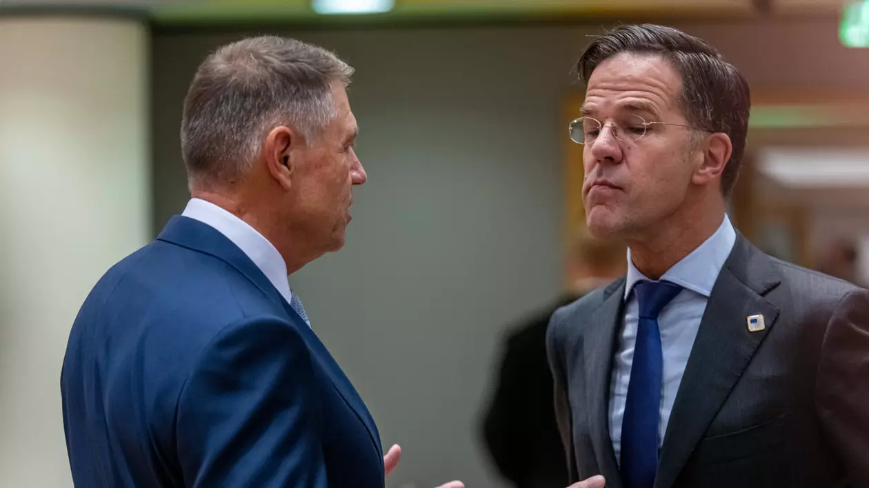 Klaus Iohannis și Mark Rutte Foto Profimedia
