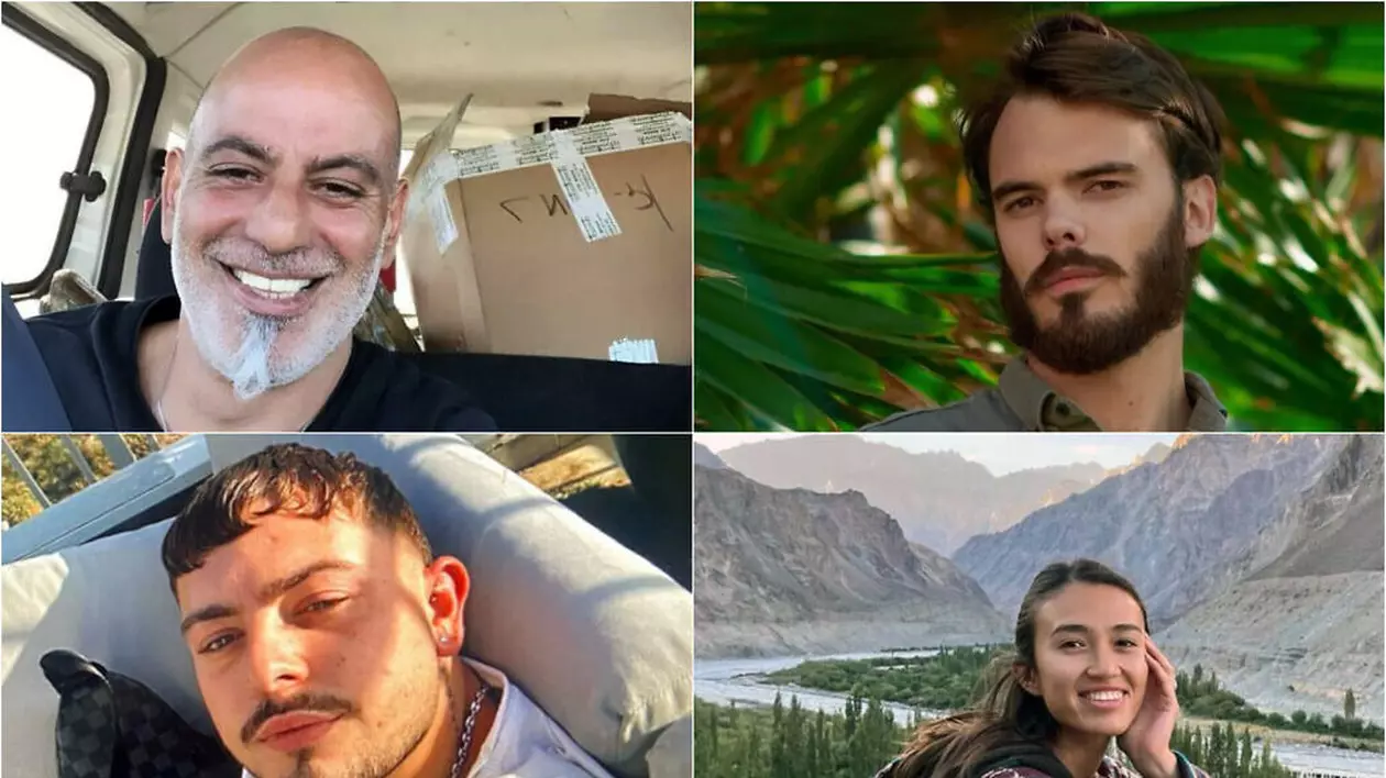 Ostaticii salvați pe 8 iunie: Shlomi Ziv (stânga sus), Andrey Kozlov (dreapta sus), Almog Meir (stânga jos) și Noa Argamani Foto via Times of Israel
