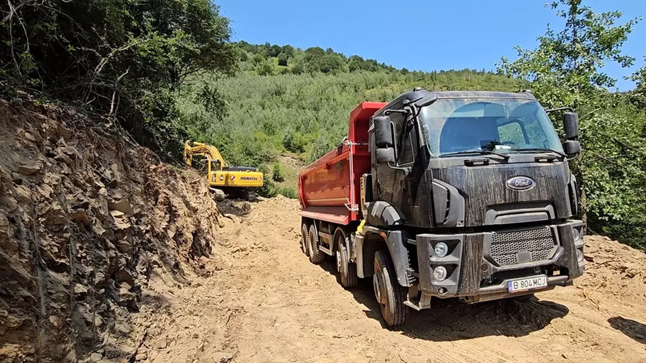 Cum decurg lucrările de defrișare pe Valea Oltului la o săptămână de când traficul a fost oprit. Anunțul șefului CNAIR