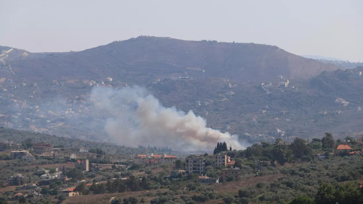 Atac israelian la Kfar Hamam, în sud-estul Libanului Foto: Hepta