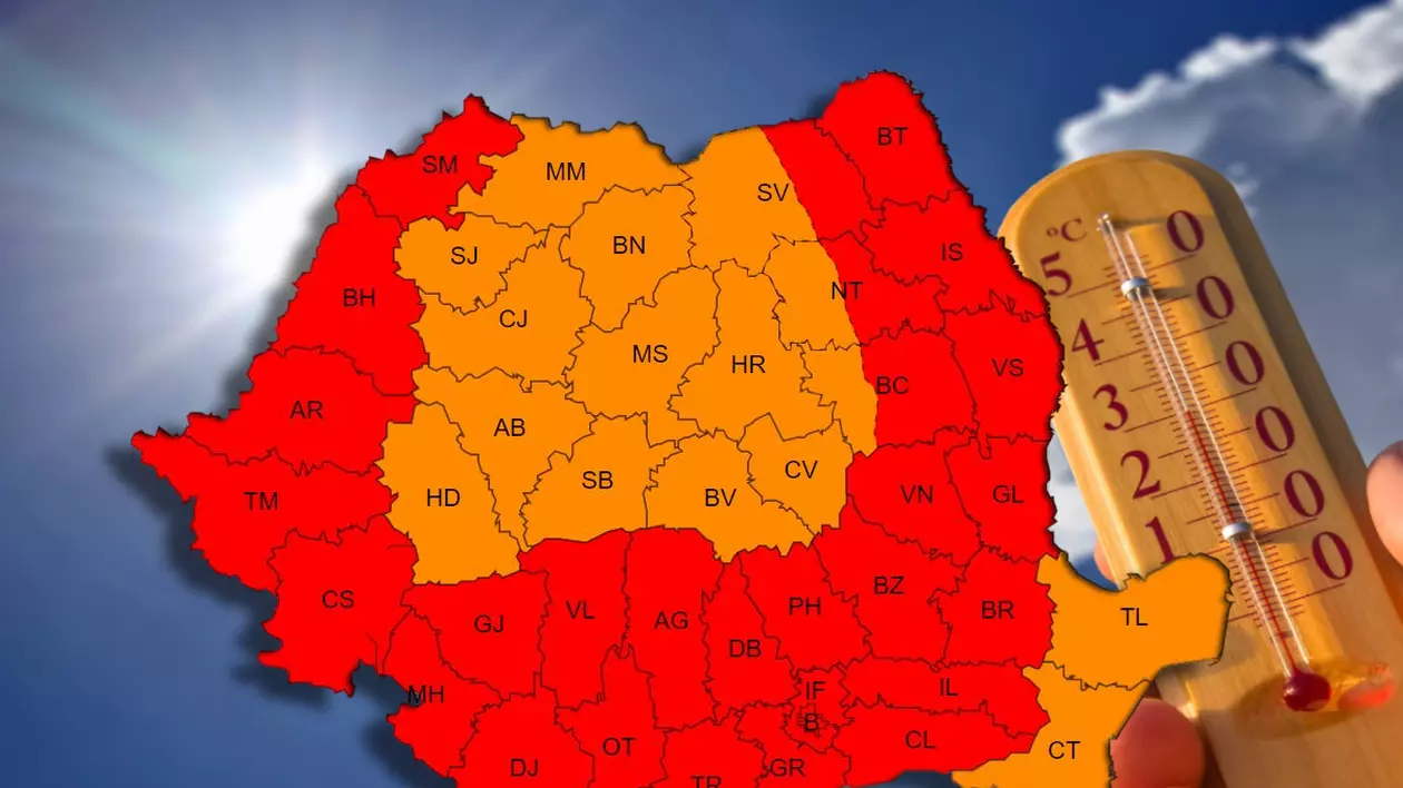 Trei zile de foc în România. Cod roşu de caniculă în weekend, cu temperaturi de 30 de grade Celsius și noaptea