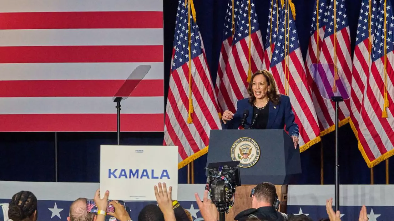 Kamala Harris la un miting de campanie în Milwaukee Foto: Profimedia