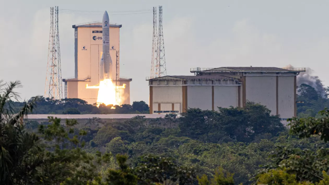 Lansarea rachetei Ariane 6 în zborul său inaugural, la 9 iulie 2024 Foto Profimedia