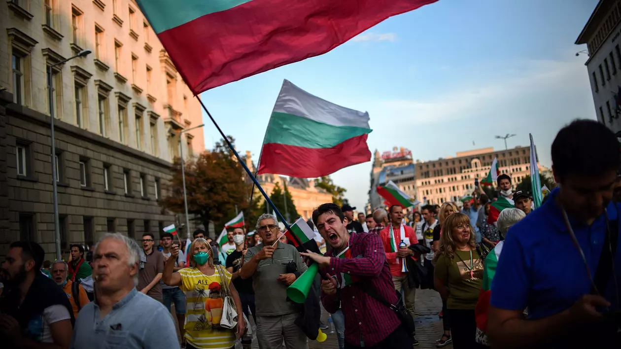 Protestatari anticorupție din Bulgaria Foto: Hepta