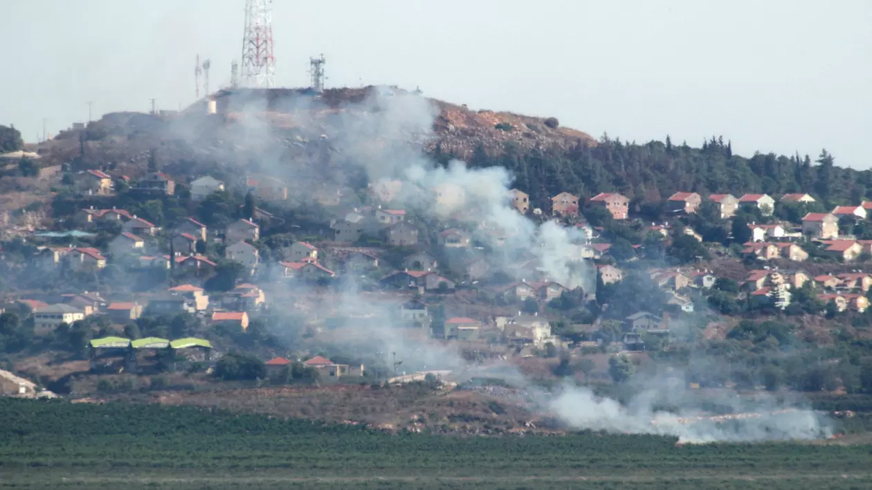 Satul israelian Metula după un atac aerian al Hezbollah Foto: Profimedia