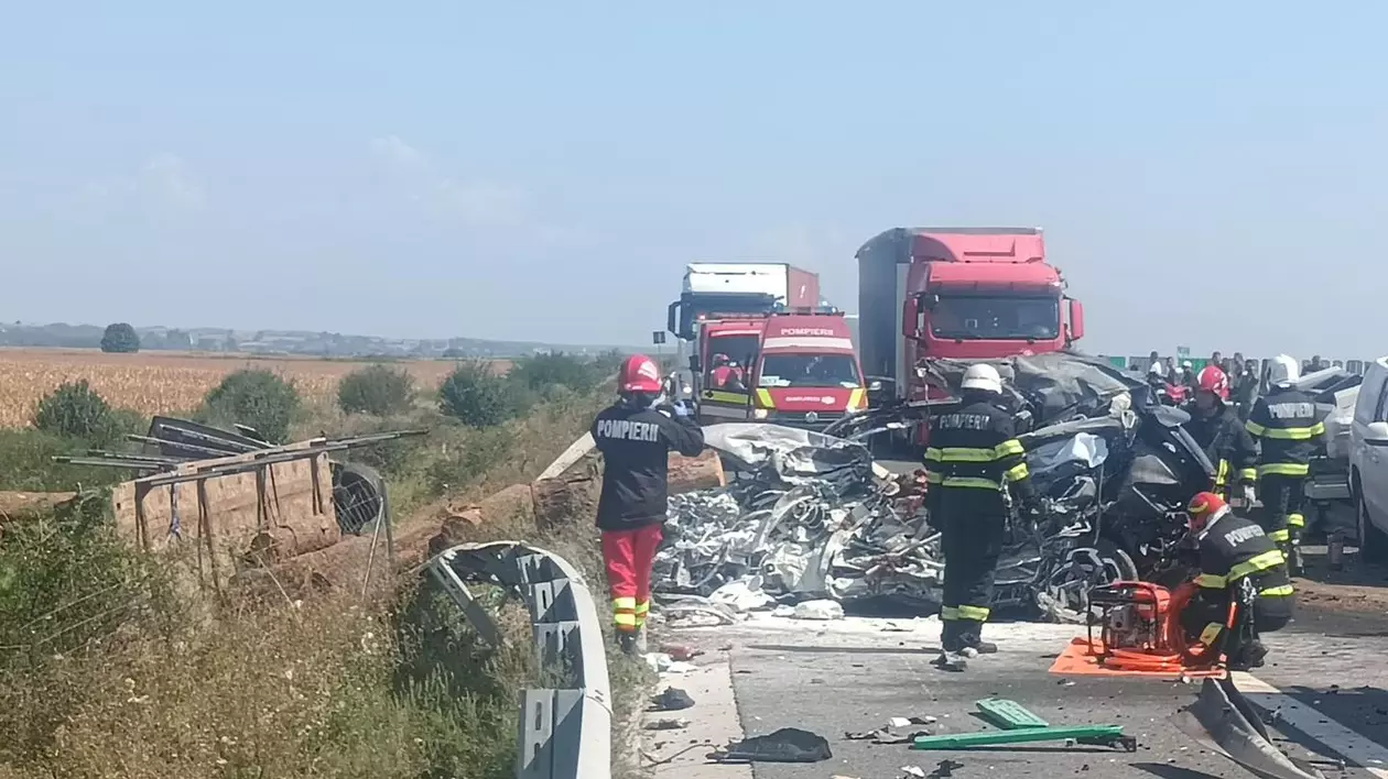 Un diplomat ungar a murit pe autostrada Timișoara-Lugoj. O mașină a Consulatului Ungariei la București, implicată într-un accident grav