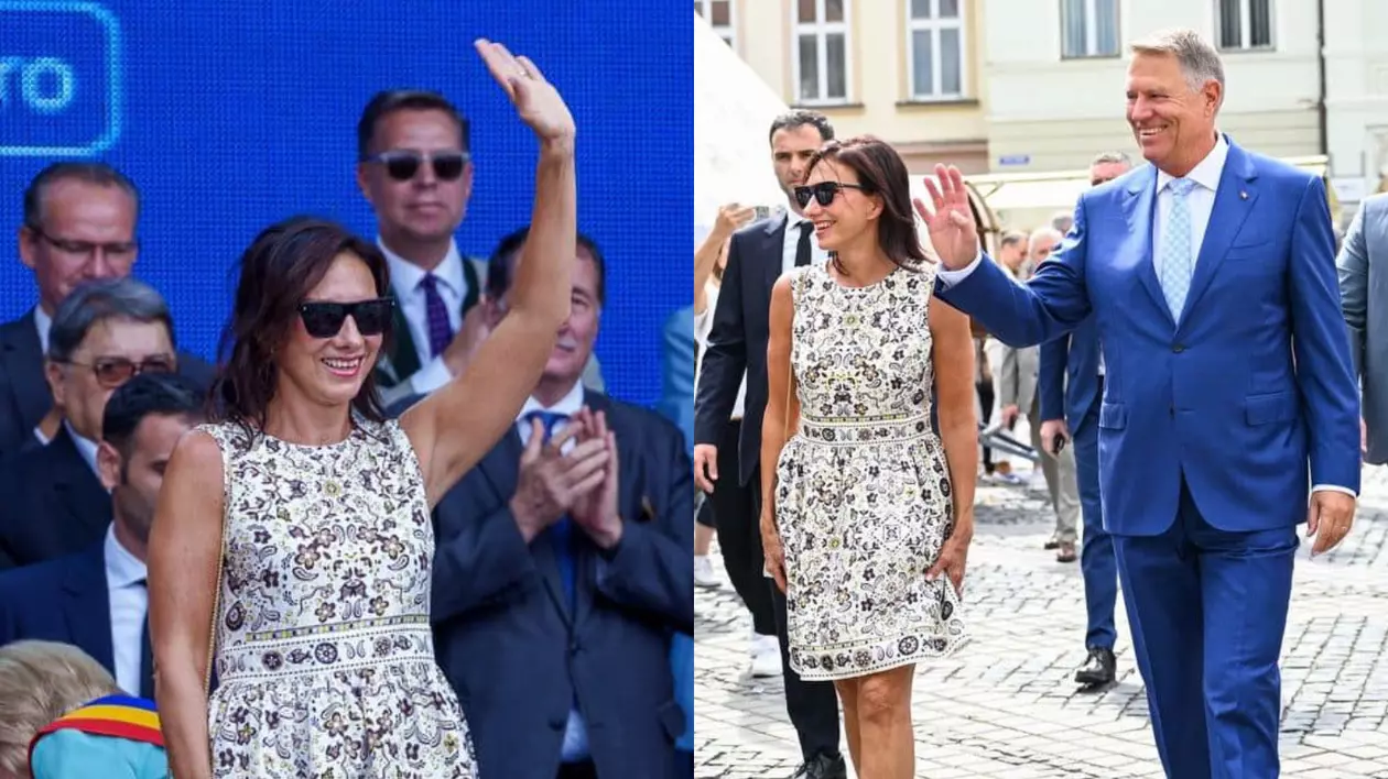 Cât costă rochia purtată de Carmen Iohannis la un eveniment, în Sibiu. Nu a mai ales un designer român, ci unul american