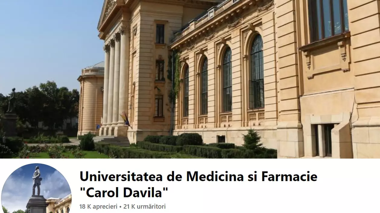 Contul de Facebook al Universităţii „Carol Davila", compromis în urma unui atac cibernetic. Ce imagini au fost postate