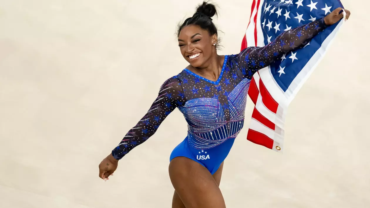 Gimnasta Simone Biles a câştigat aurul olimpic şi în finala la sărituri de la JO 2024