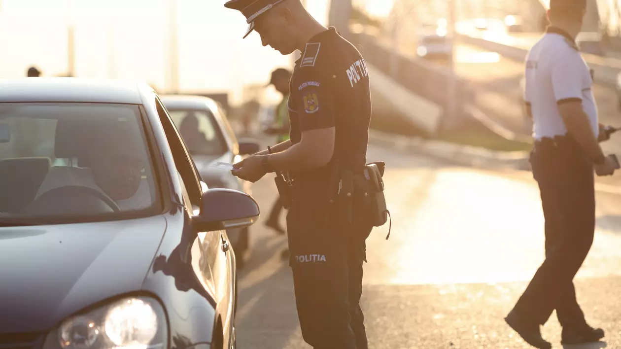 Politisti control trafic