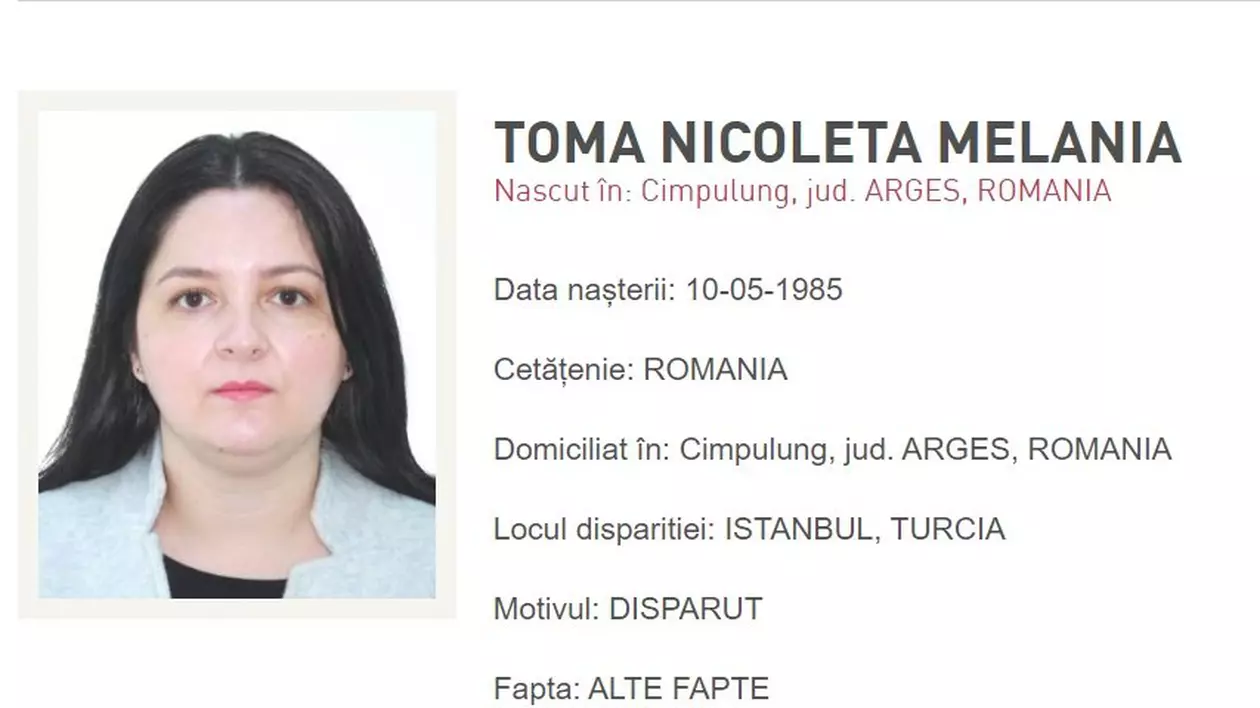 Nicoleta Melania Toma, românca dată dispărută în Turcia, a fost găsită în viață | SURSE