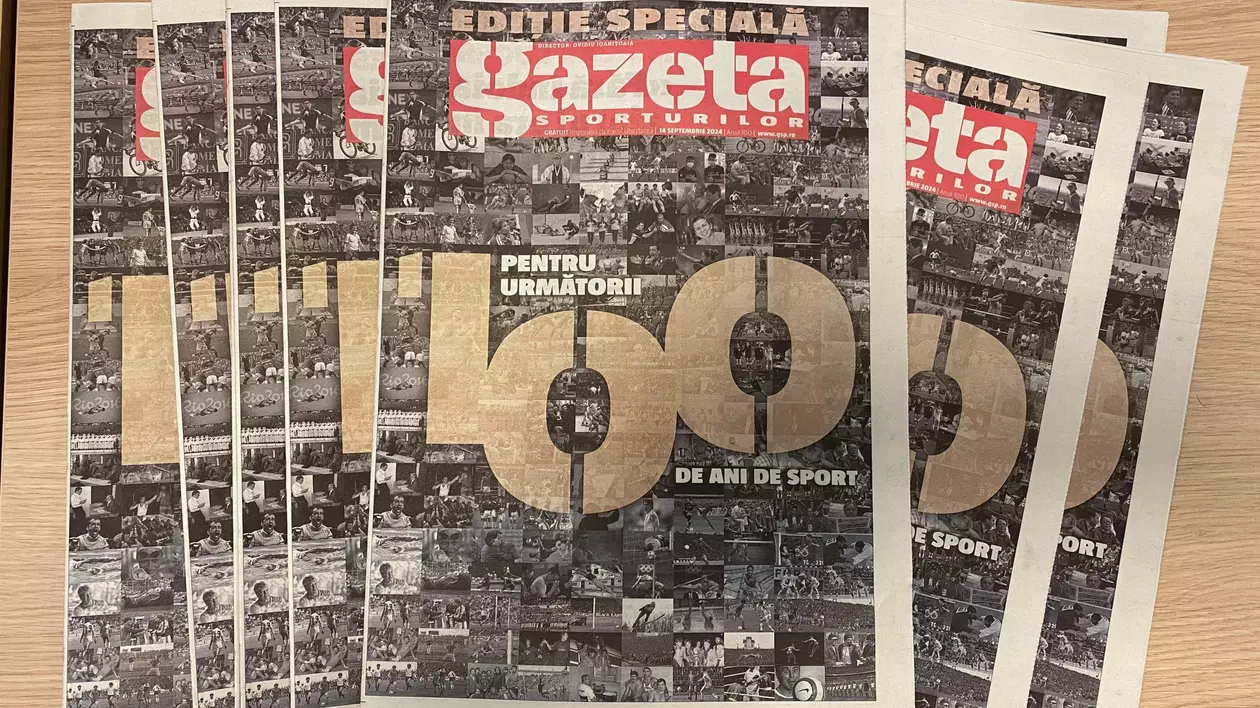 Azi, ediție specială a Gazetei Sporturilor, la 100 de ani de la prima apariție, GRATUIT cu ziarul Libertatea