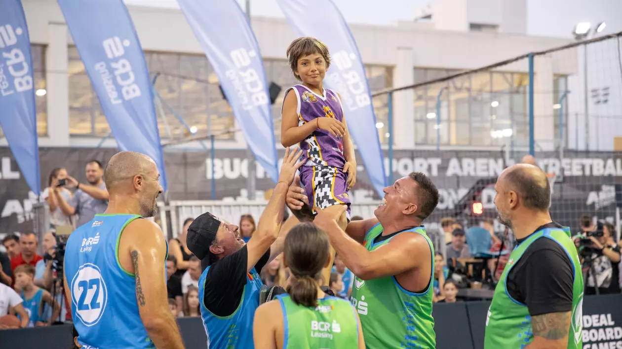 Final festiv la BCR Sport Arena Streetball 2024: Andrei Pavel și Anghel Damian în duel cu campionii Europei din 2014. Toma Brenciu, coșul decisiv