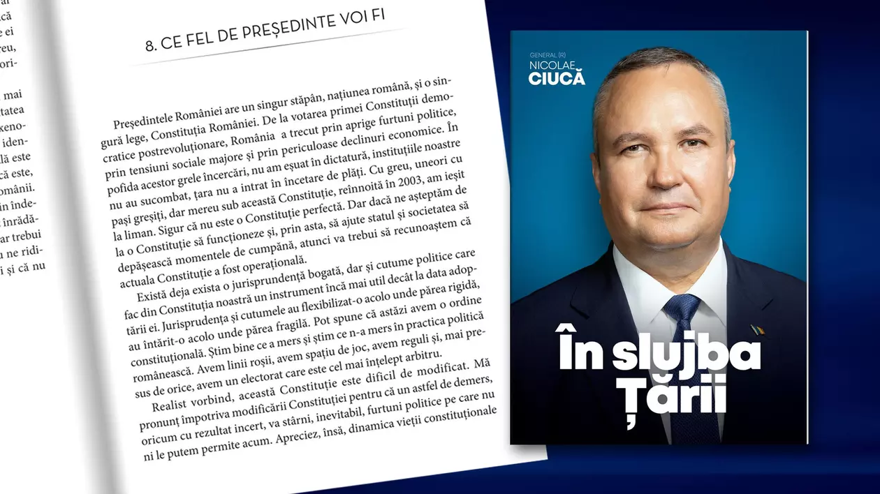 Adio, revizuire a Constituției cu Ciucă președinte! Cuvintele de bază ale unei cărți modeste: prosperitate și stabilitate