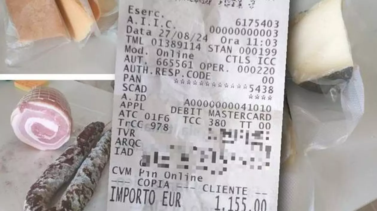 Țeapa secolului, în Sardinia. Cât a plătit o turistă pentru 4 kilograme de salam, cârnați, slănină și brânzeturi