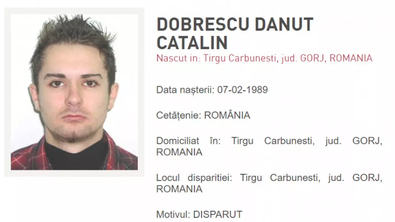 Un bărbat din Târgu Cărbuneşti a fost dat dispărut de familie după 10 ani de când a anunțat că pleacă la muncă în Norvegia