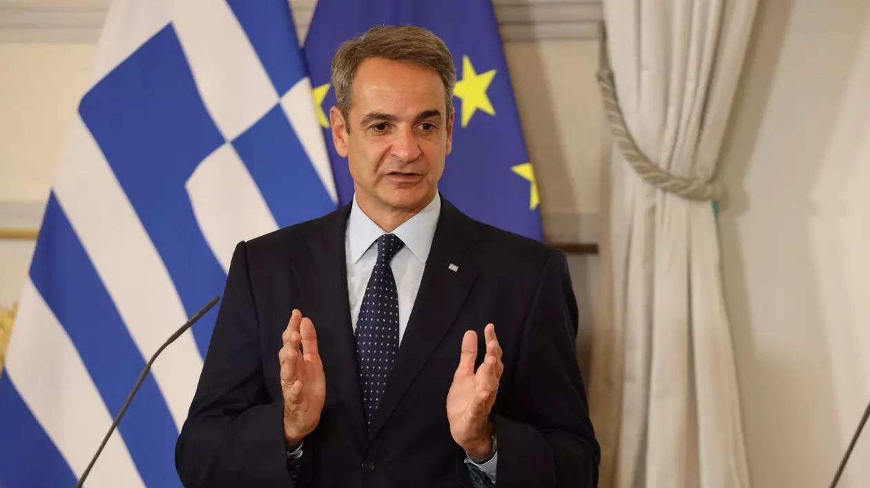 Kyriakos Mitsotakis, premierul Greciei, în timpul vizitei la Viena, din 11 septembrie. FOTO Profimedia