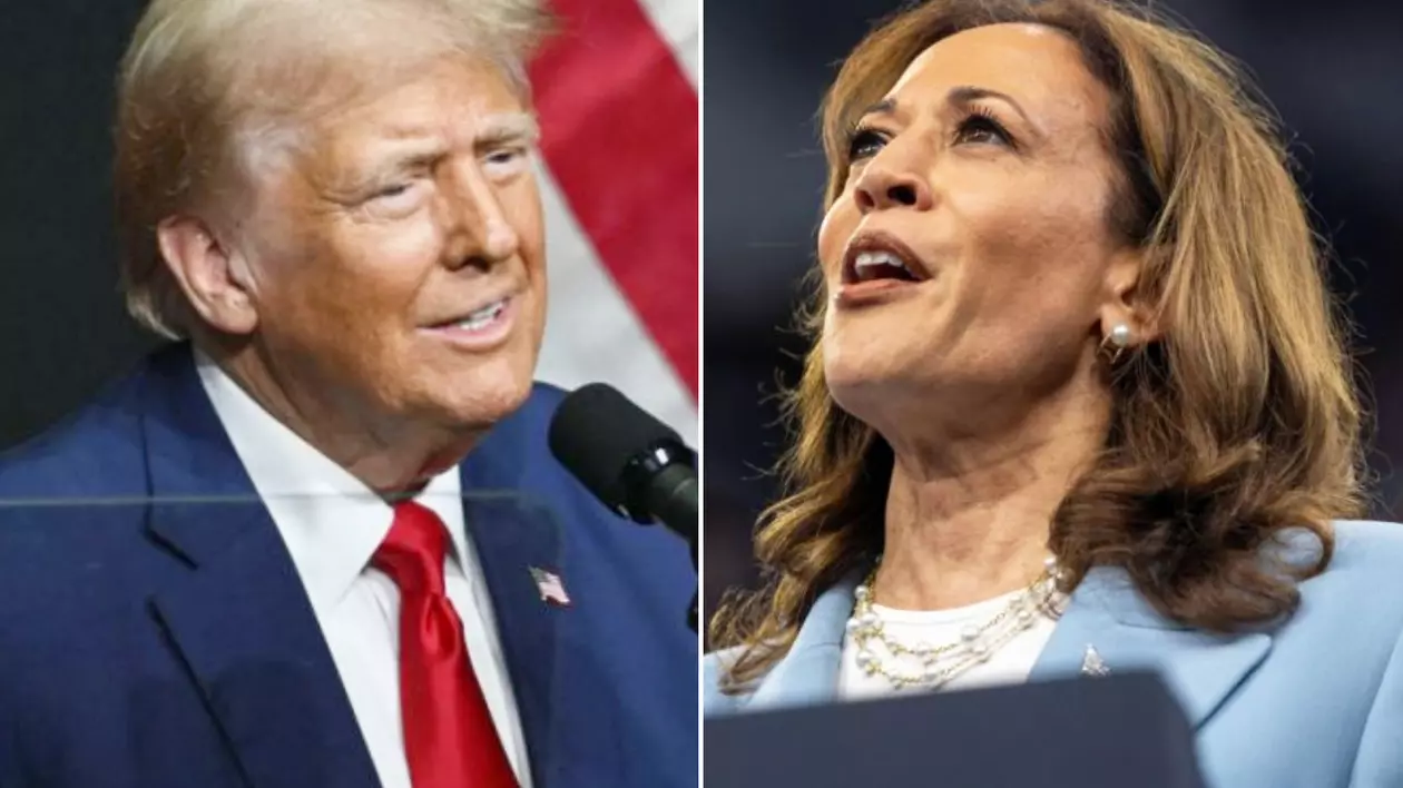 Colaj cu Donald Trump și Kamala Harris Foto: Hepta