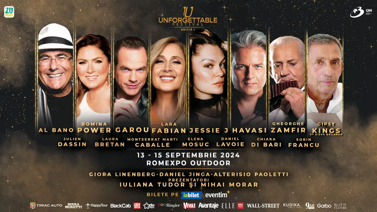 Unforgettable Festival aduce la București cei mai iubiți artiști ai tuturor timpurilor într-un maraton de duete unice în lume