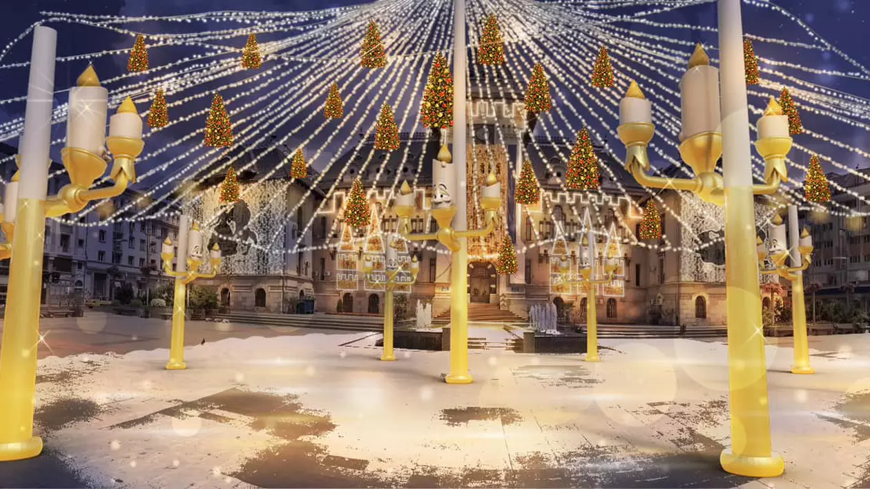Luminițe de la Târgul de Crăciun din Craiova