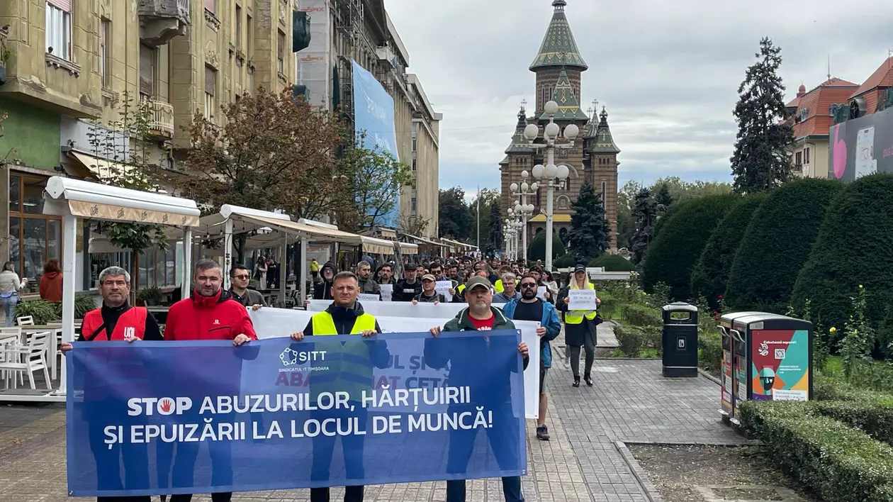 protest it timisoara sinucidere angajata