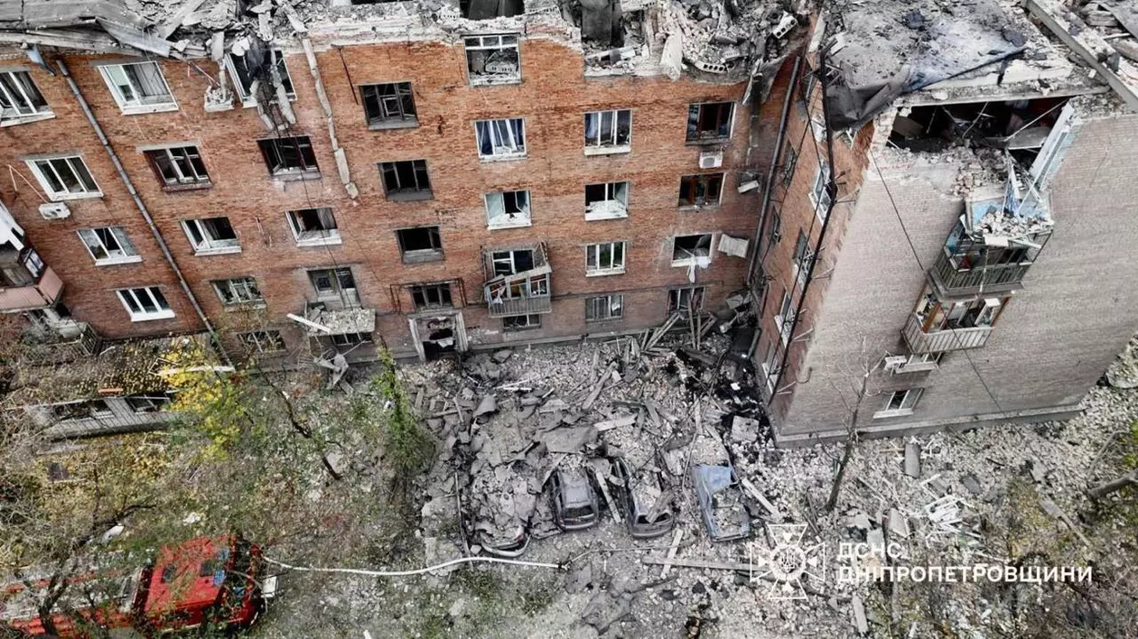 Bloc de locuințe din Krivîi Rîh atacat de ruși Foto: Profimedia