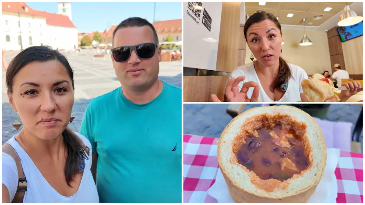 În imagine sunt prezentați cei doi americani, care au ajuns la Sibiu
