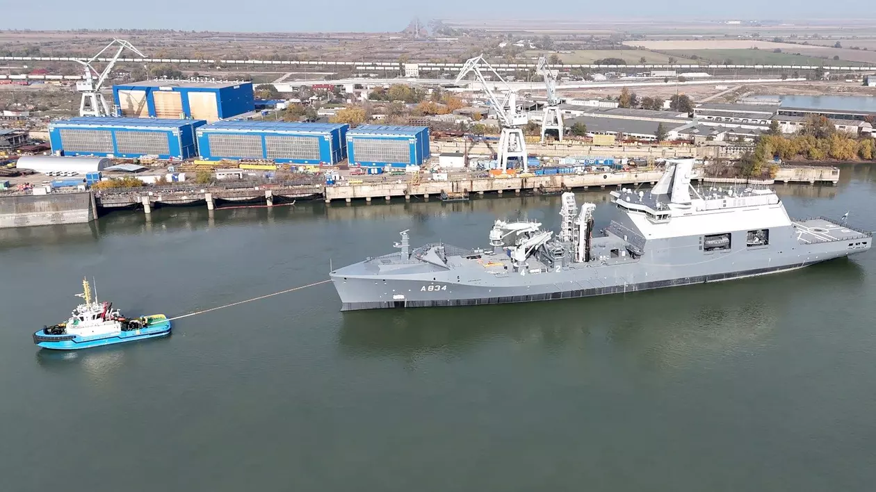 Nava construită pe santierul naval Galați - Foto Marina Olandeză