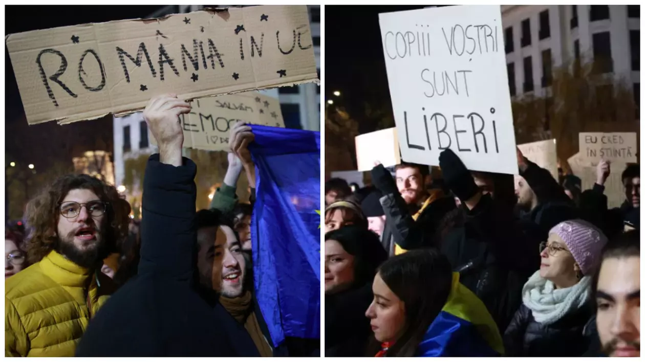 Un nou protest în Piața Universității, împotriva lui Călin Georgescu