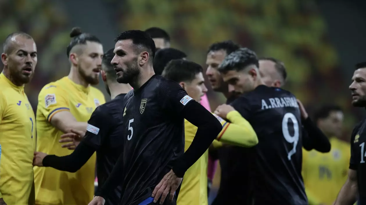Decizia UEFA: România a câștigat cu 3-0 la masa verde meciul cu Kosovo, în care oaspeții au ieșit de pe teren