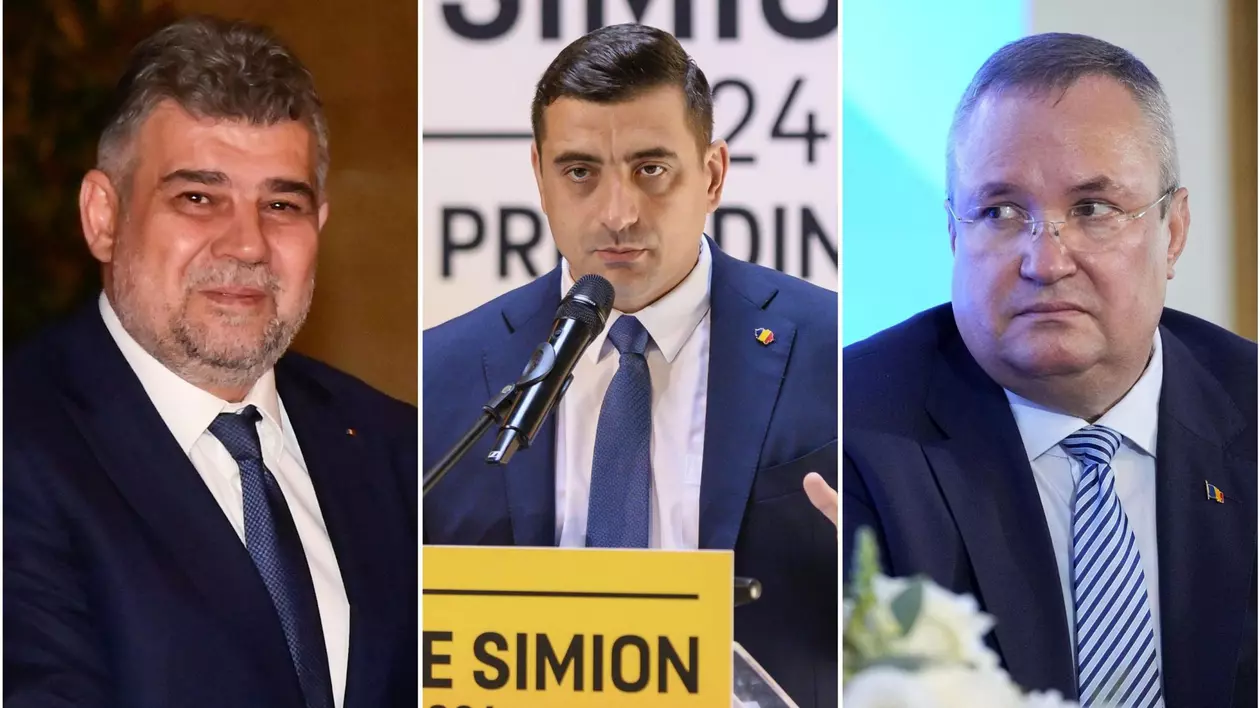 Marcel Ciolacu, George Simion și Nicolae Ciucă