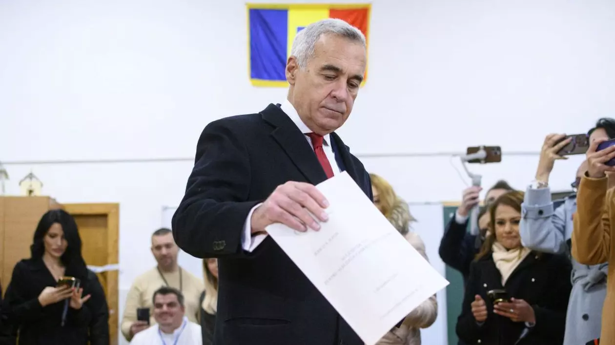 Călin Georgescu, în secția de votare