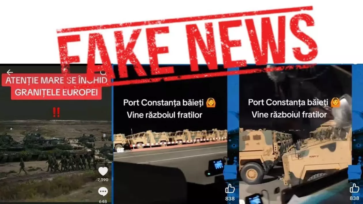 colaj postări tiktok eticheta fake news