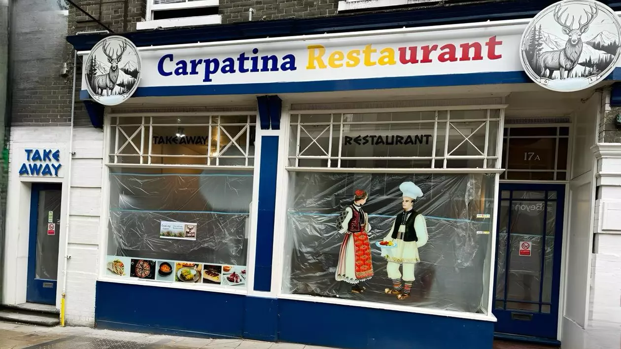 fațada restaurantului Carpatina din Norwich