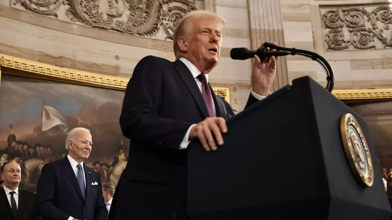 Donald Trump, la discursul de învestire Foto: Profimedia