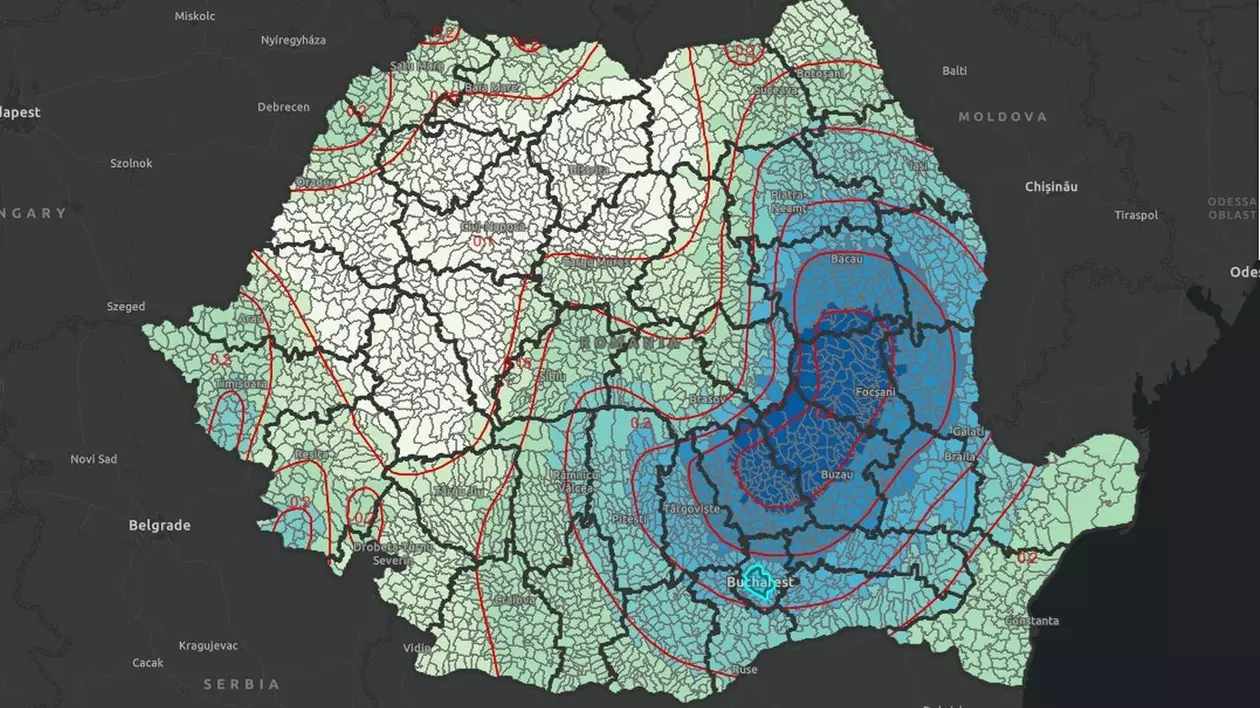 România are prima hartă interactivă cu localităţile vizate de risc în caz de cutremur