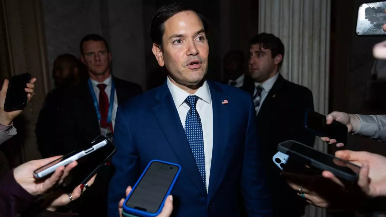 Marco Rubio in timpul unei conferinte de presa