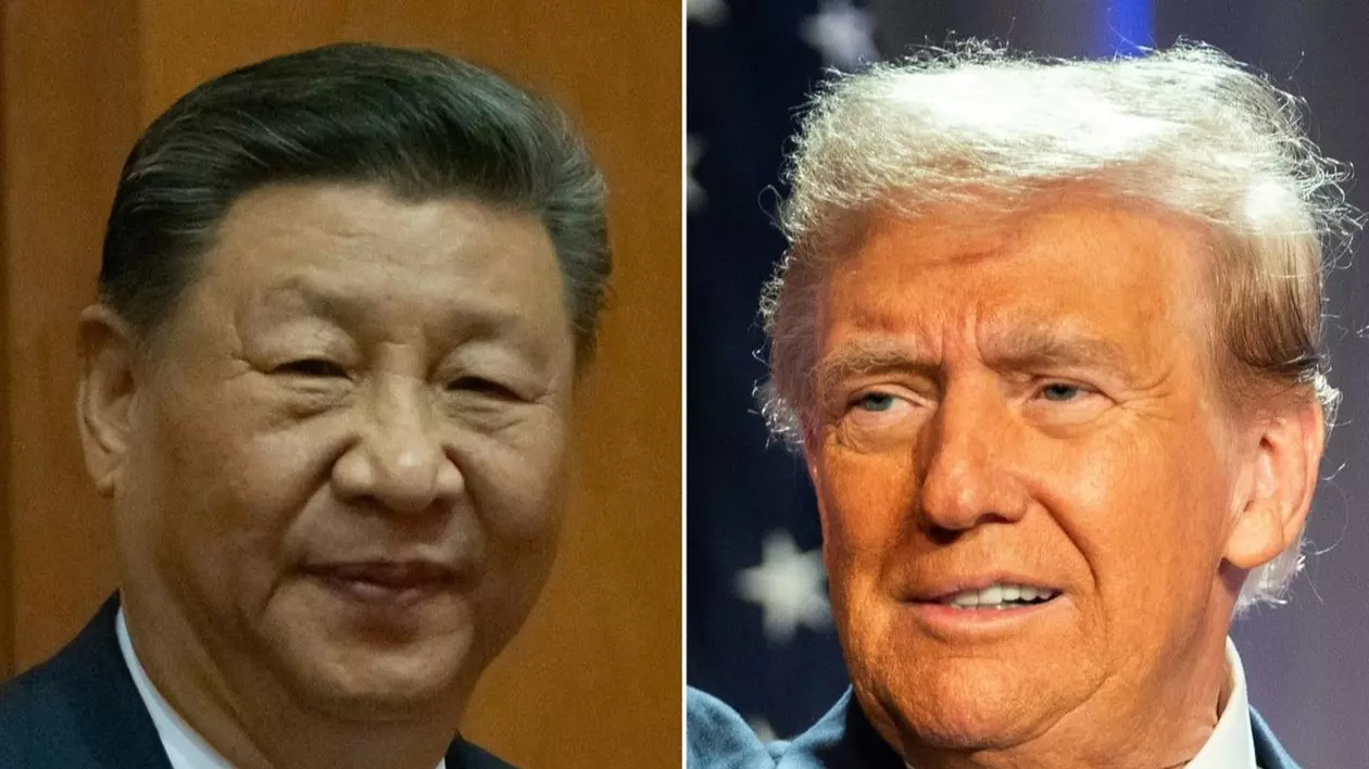 Xi Jinping (stânga) și Donald Trump (dreapta)