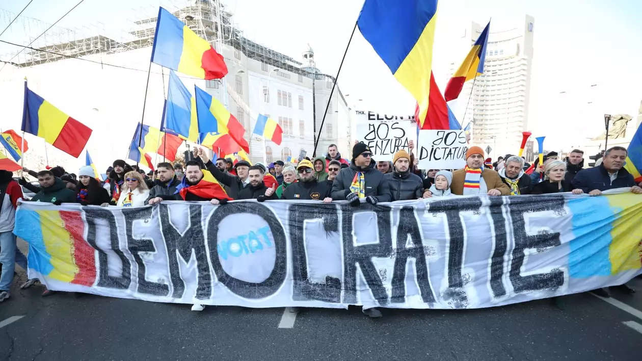 Protest AUR în București. Foto: Dumitru Angelescu / Libertatea