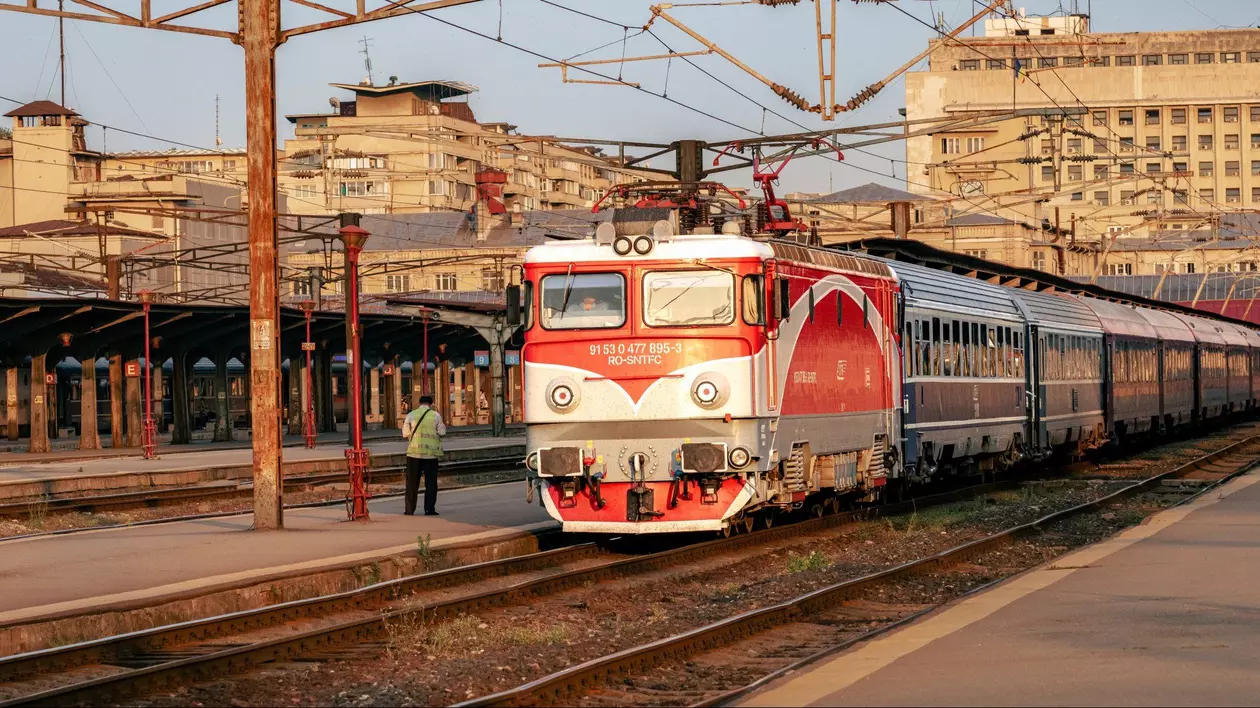 Tren in Gara de Nord din Bucuresti